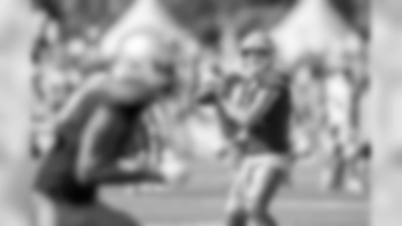 Detroit Lions quarterback Matthew Stafford (9) during Day 10 of 2019 Detroit Lions Training Camp presented by Rocket Mortgage on Monday, Aug. 5, 2019 in Allen Park, Mich. (Detroit Lions via AP)