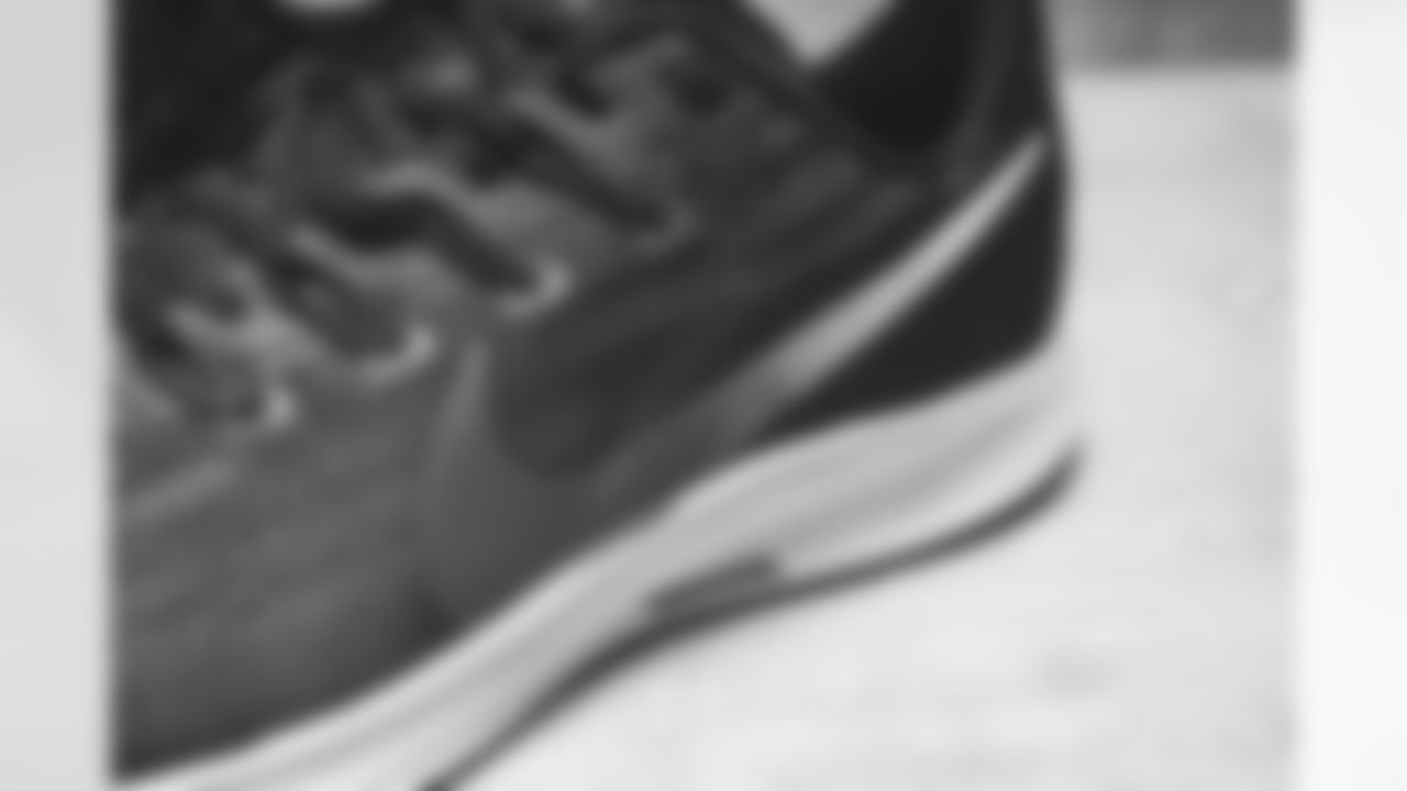 Detroit Lions special teams coordinator Brayden Coombs owns these shoes. My Cause My Cleats. (Detroit Lions via AP).