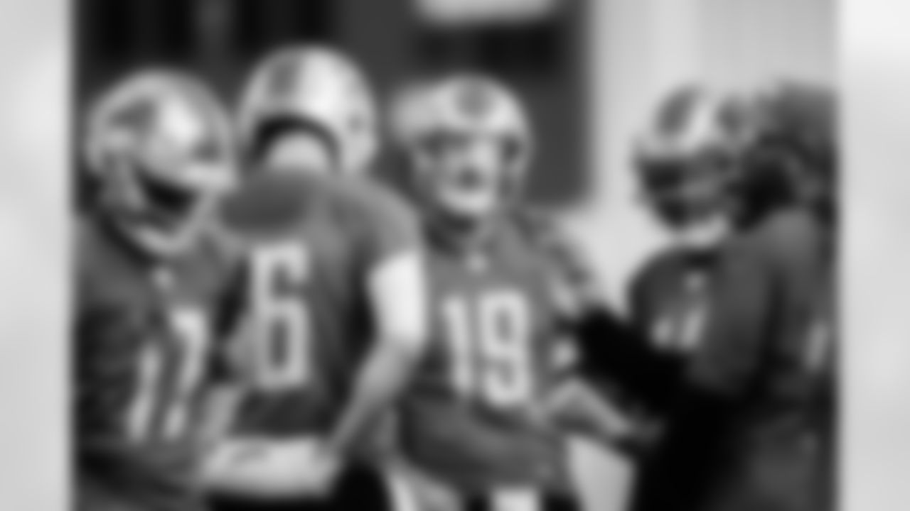 Detroit Lions quarterback Steven Montez (19) during practice at the Training Facility in Allen Park, MI on November 11, 2021. (Josh Mandujano/Detroit Lions)