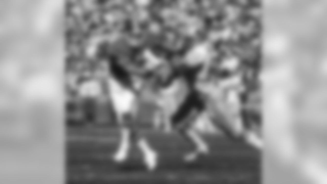Detroit Lions defensive end Al "Bubba" Baker (60) sacks Broncos quarterback Craig Morton (7) during the Lions 27 - 21 loss to the Denver Broncos on Oct. 11, 1981 at Mile High Stadium in Denver, Colo. (AP Photo / Al Messerschmidt)