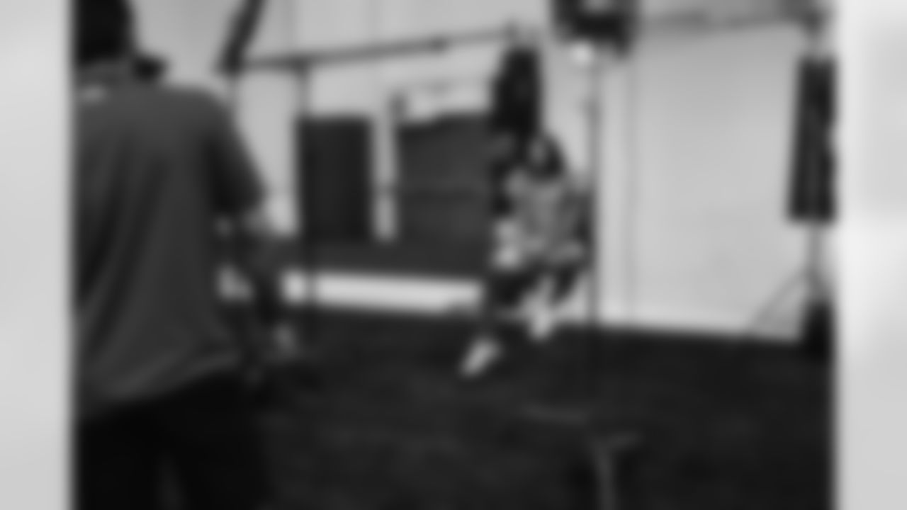 Detroit Lions running back Jahmyr Gibbs (26) during the 2023 Rookie Media Day at the Detroit Lions facility in Allen Park, MI on May 11, 2023. (Jeff Nguyen/Detroit Lions)