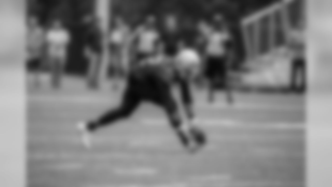 Detroit Lions safety Tavon Wilson (32) picks up a loose ball during Day 1 of minicamp on Tuesday, June 4, 2019 in Allen Park, Mich. (Detroit Lions via AP)