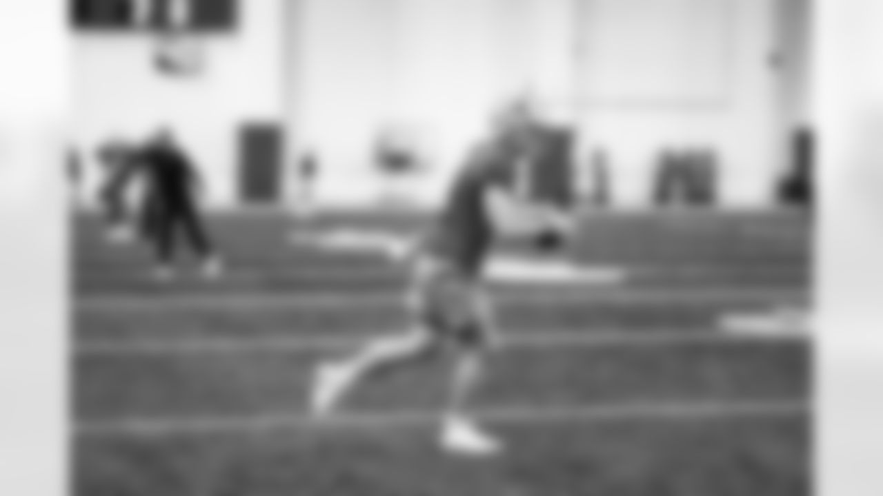 Detroit Lions tight end Brock Wright (89) during practice at the Lions Training Facility in Allen Park, MI on December 2, 2022. (Jeff Nguyen/Detroit Lions)