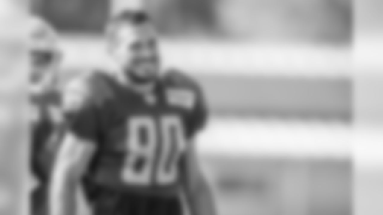 Detroit Lions wide receiver Danny Amendola (80) during Day 10 of 2019 Detroit Lions Training Camp presented by Rocket Mortgage on Monday, Aug. 5, 2019 in Allen Park, Mich. (Detroit Lions via AP)