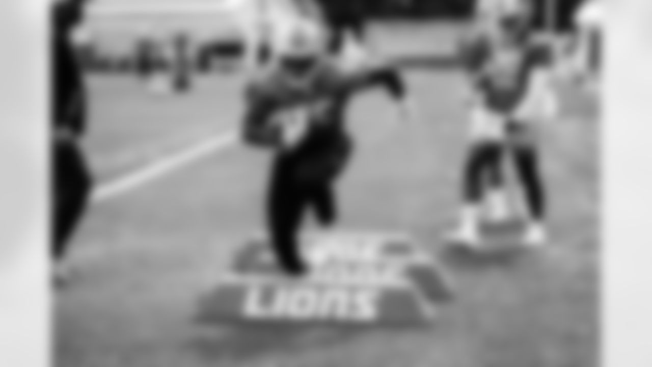 Detroit Lions running back Godwin Igwebuike (35) during Lions practice at the Training Facility in Allen Park, MI on September 9, 2021. (Jeff Nguyen/Detroit Lions)