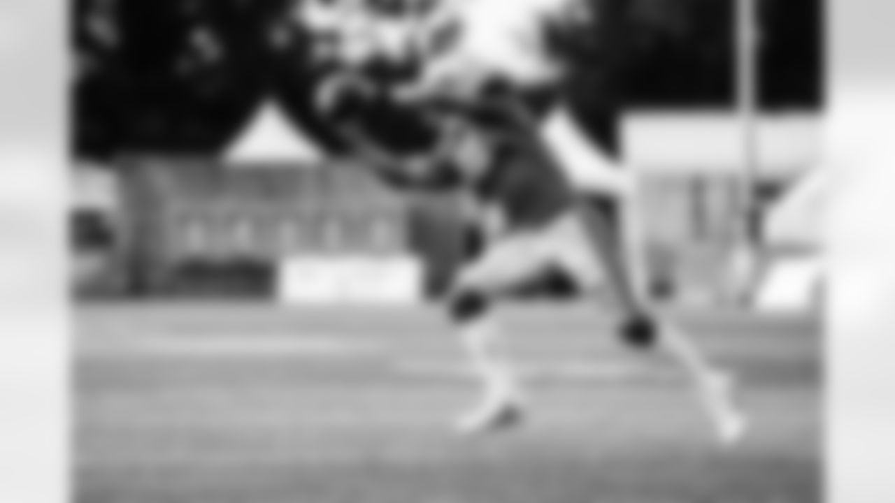 Detroit Lions wide receiver Amon-Ra St. Brown (14) during a training camp practice at the Training Facility in Allen Park, MI on August 3rd, 2021. (Jeff Nguyen/Detroit Lions)