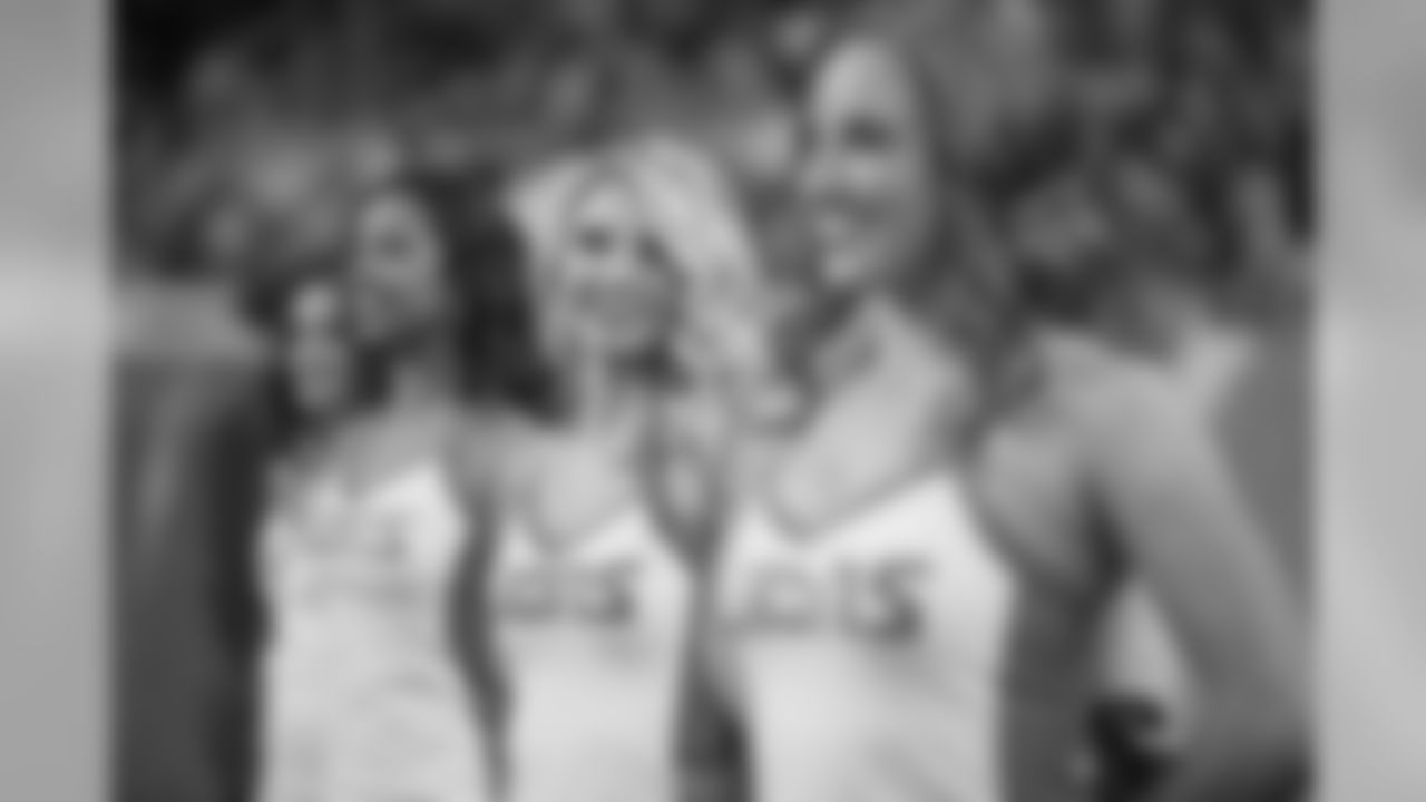 Detroit Lions cheerleaders perform during a NFL football game against the Minnesota Vikings on Sunday, Dec. 23, 2018 in Detroit. (Detroit Lions via AP).