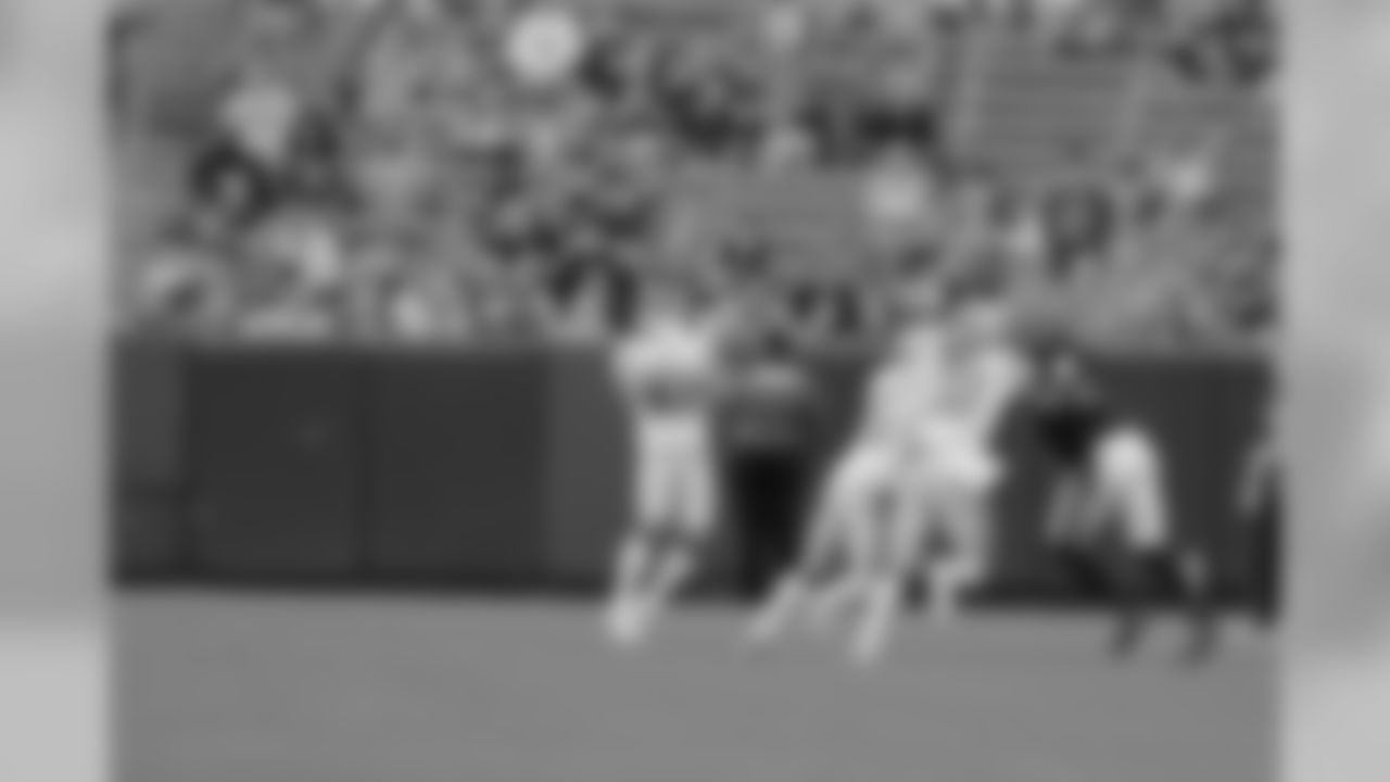 Detroit Lions wide receiver Tom Kennedy (85) returns a punt during a NFL football preseason game against the Cleveland Browns Thursday, Aug. 29, 2019 in Cleveland. (Detroit Lions via AP).