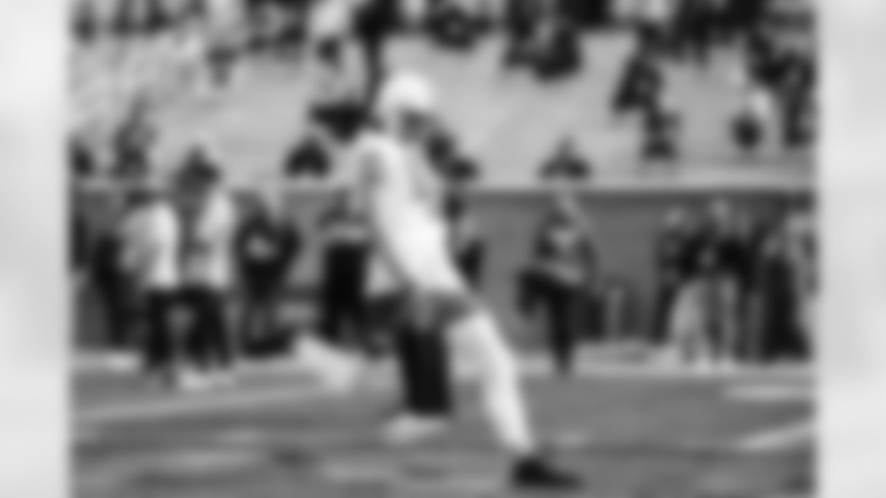 Penn State punter Jordan Stout during Senior Bowl practice on February 1, 2022. (Jeff Nguyen/Detroit Lions)