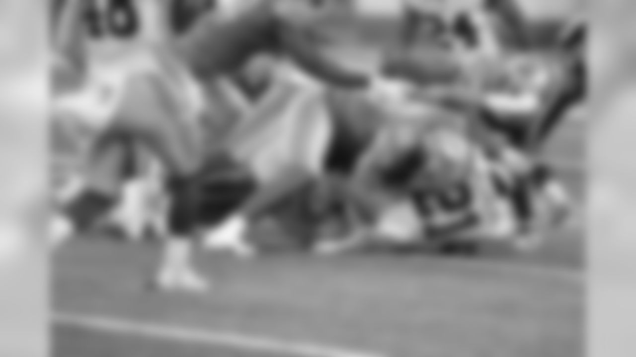 Detroit Lions fullback Nick Bawden (46) makes a tackle on special teams during a NFL football game against the New York Giants Sunday, Oct. 27, 2019 in Detroit. (Detroit Lions via AP).