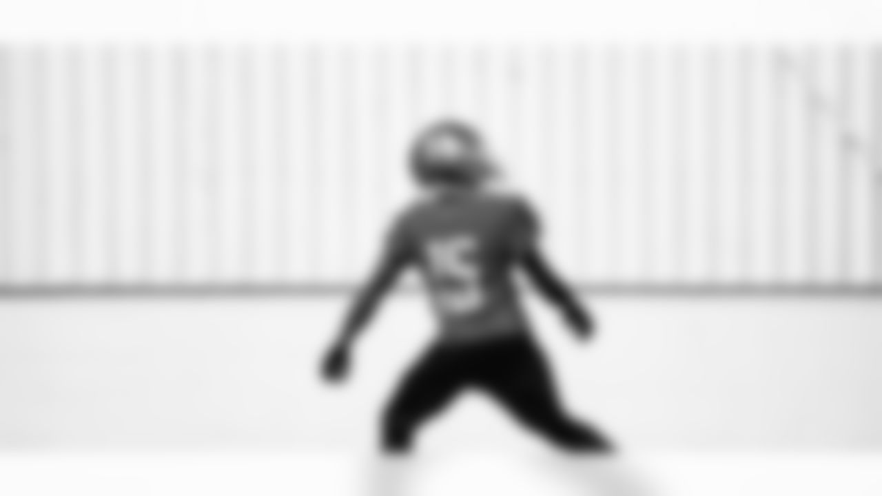 Detroit Lions wide receiver Maurice Alexander (15) during practice at the Lions training facility in Allen Park, MI on October 20, 2023. (Jeff Nguyen/Detroit Lions)
