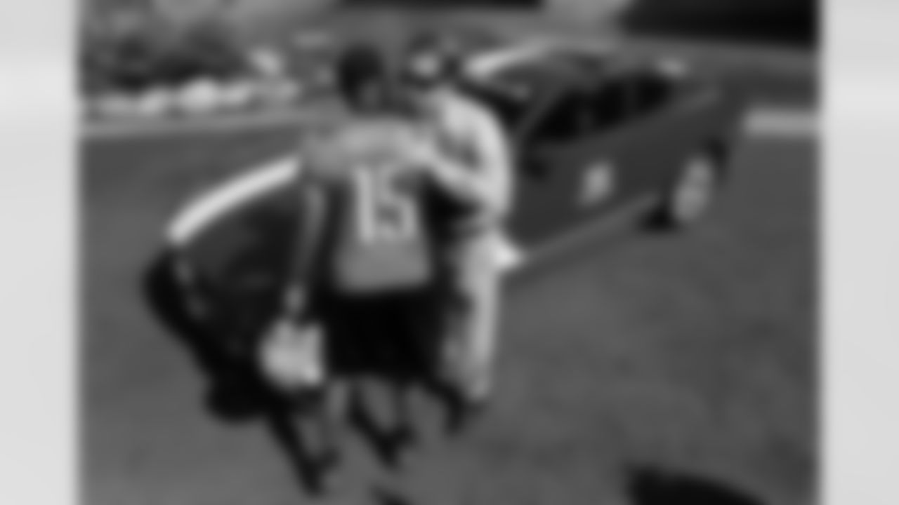 Brad Keselowski visits practice