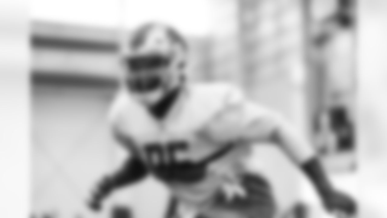 Detroit Lions defensive lineman Romeo Okwara (95) during practice at the Lions training facility in Allen Park, MI on September 22, 2023. (Jeff Nguyen/Detroit Lions)