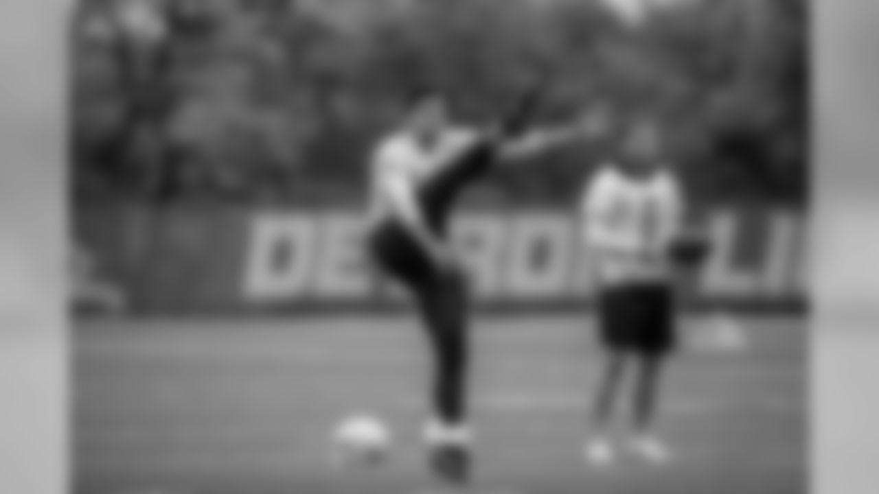 Detroit Lions punter Ryan Santoso (2) during Day 2 of minicamp on Wednesday, June 5, 2019 in Allen Park, Mich. (Detroit Lions via AP)