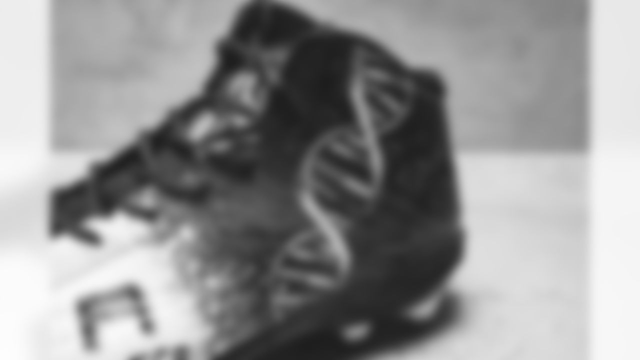 Detroit Lions tackle Dan Skipper (70) owns these shoes. My Cause My Cleats. (Detroit Lions via AP).