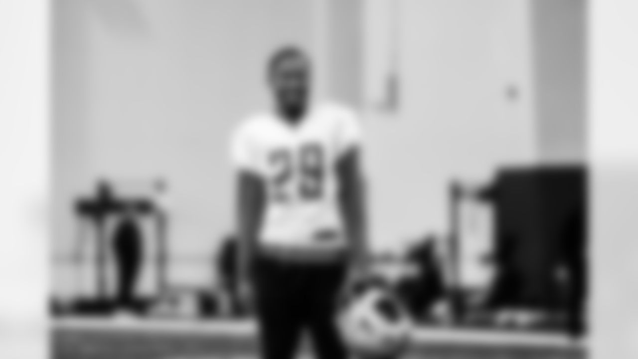 Detroit Lions cornerback Parnell Motley (29) during Lions practice at the Training Facility in Allen Park, MI on January 7, 2022. (Jeff Nguyen/Detroit Lions)