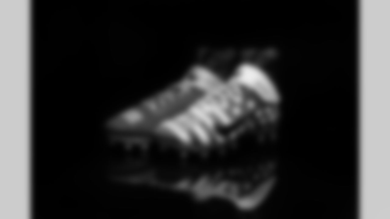 Cleats belonging to Detroit Lions tight end T.J. Hockenson (88) for the My Cause My Cleats initiative, shot in Allen Park MI on November 19, 2021. (Jeff Nguyen/Detroit Lions)