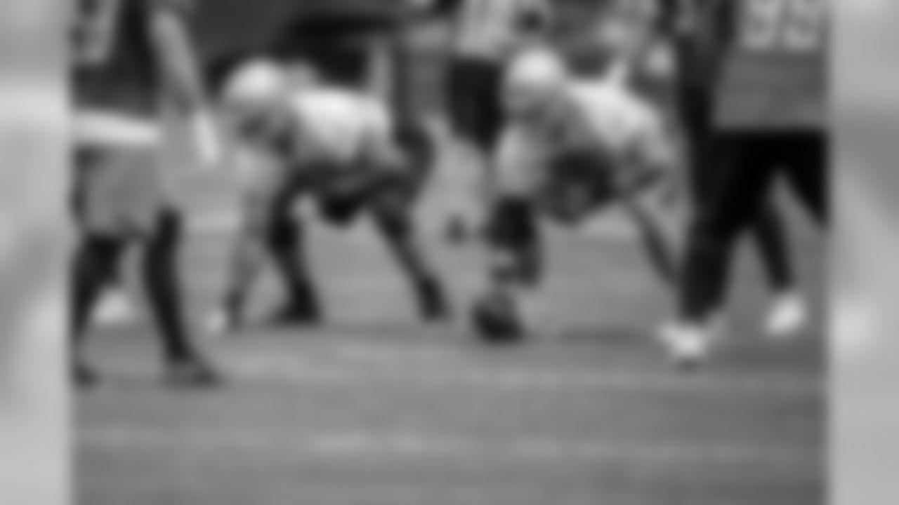 Detroit Lions offensive lineman Oday Aboushi (76) and Detroit Lions guard Joe Dahl (66) during Day 1 of minicamp on Tuesday, June 4, 2019 in Allen Park, Mich. (Detroit Lions via AP)