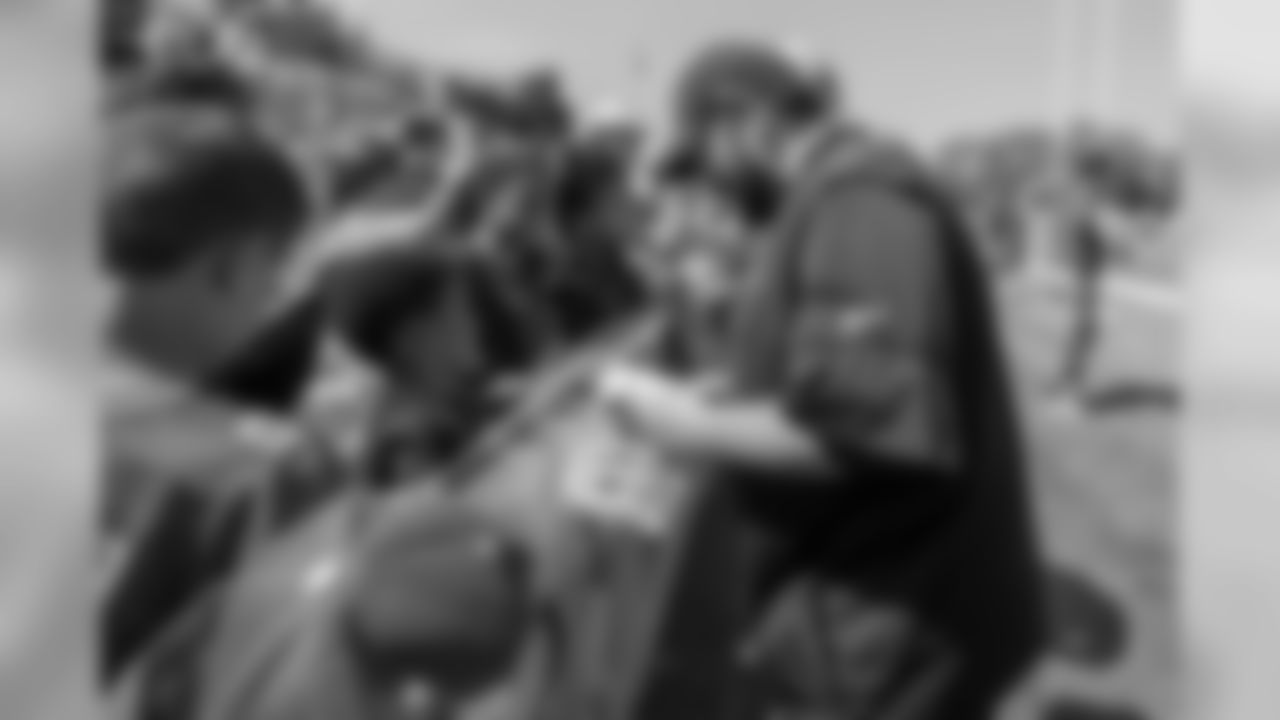 Detroit Lions head coach Matt Patricia signs autographs for fans following training camp practice on Thursday, Aug. 2, 2018 in Allen Park, Mich. (Detroit Lions via AP)