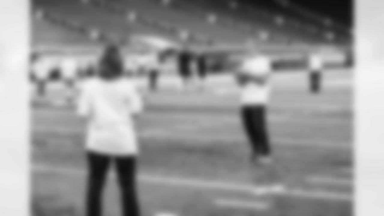 United States veterans and service members gathered at Ford Field for a football clinic. A Detroit Lions Salute to Service initiative presented by Humanetics.