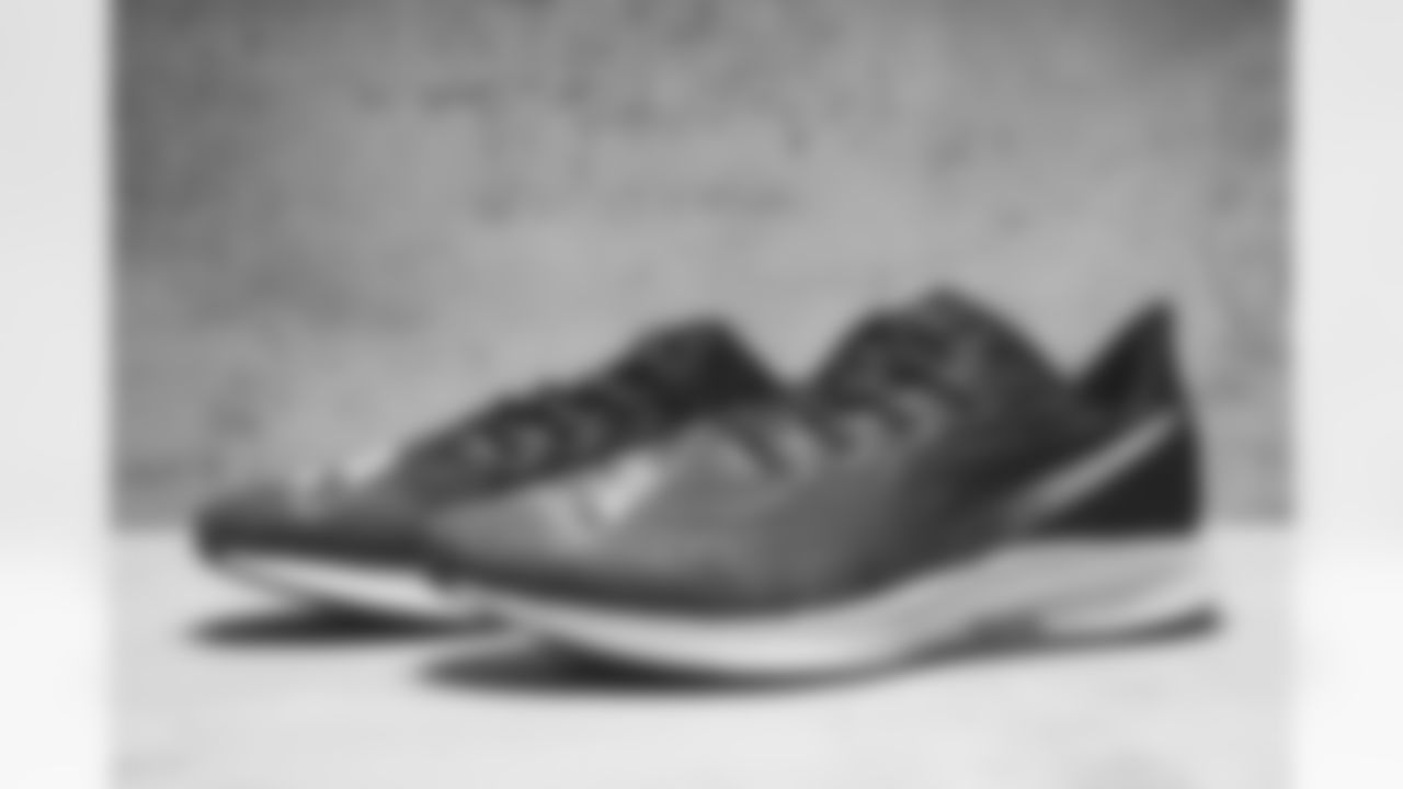 Detroit Lions special teams coordinator Brayden Coombs owns these shoes. My Cause My Cleats. (Detroit Lions via AP).