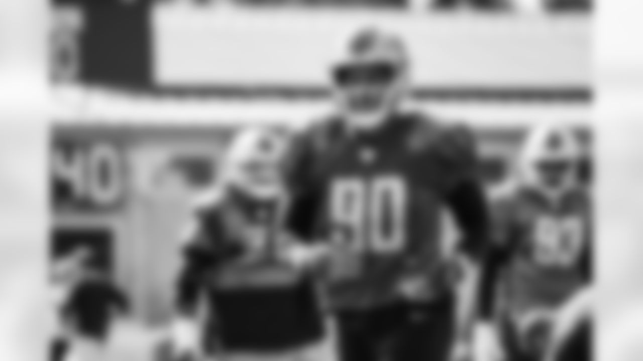 Detroit Lions defensive end Trey Flowers (90) during Lions practice at the Training Facility in Allen Park, MI on September 25, 2020. (Jeff Nguyen/Detroit Lions)