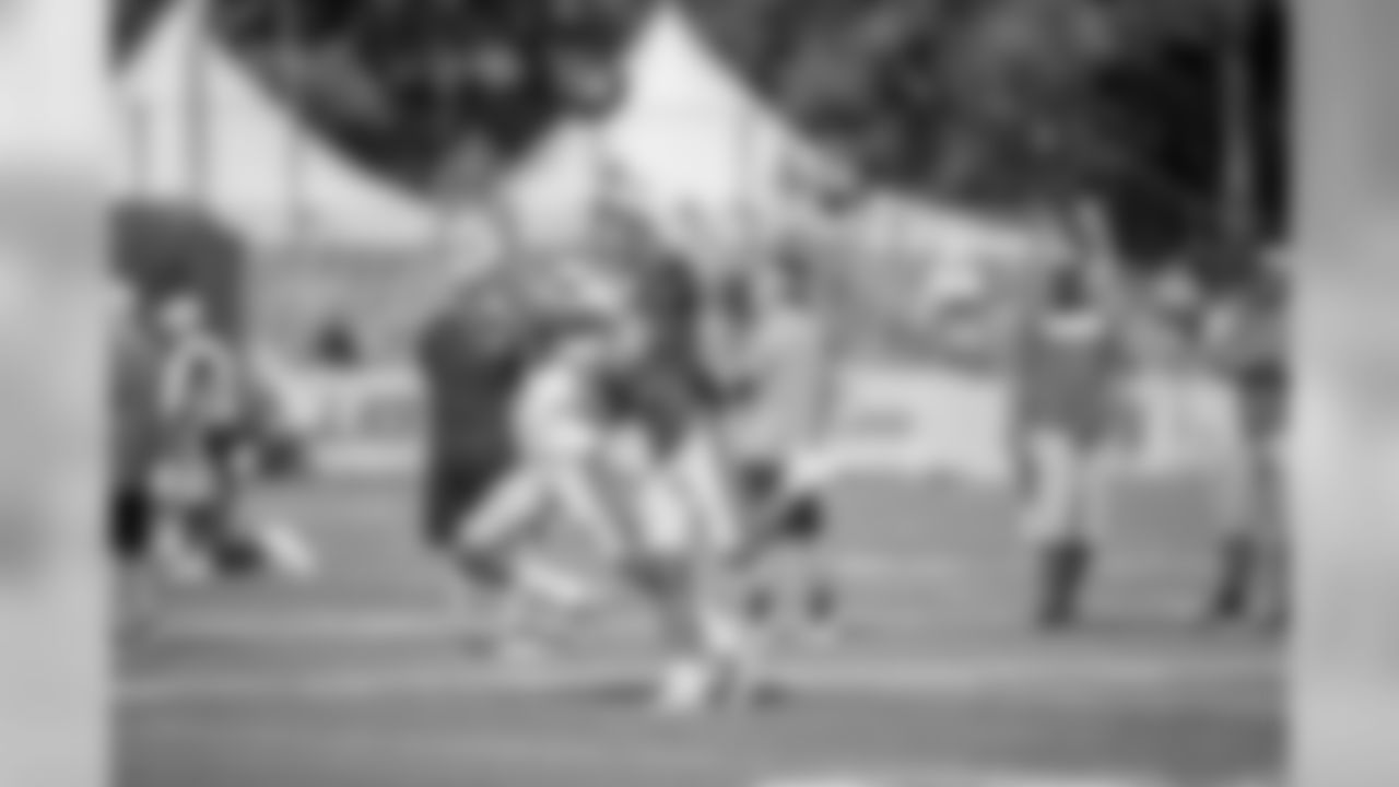 Detroit Lions wide receiver Chris Lacy (18) looks in a catch during training camp practice on Thursday, Aug. 2, 2018 in Allen Park, Mich. (Detroit Lions via AP)