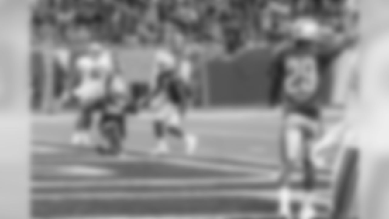 Detroit Lions defensive back Quandre Diggs (28) celebrates an interception during Family Fest presented by Southeast Michigan Ford Dealers on Friday, August 2, 2019 in Detroit. (Detroit Lions via AP)