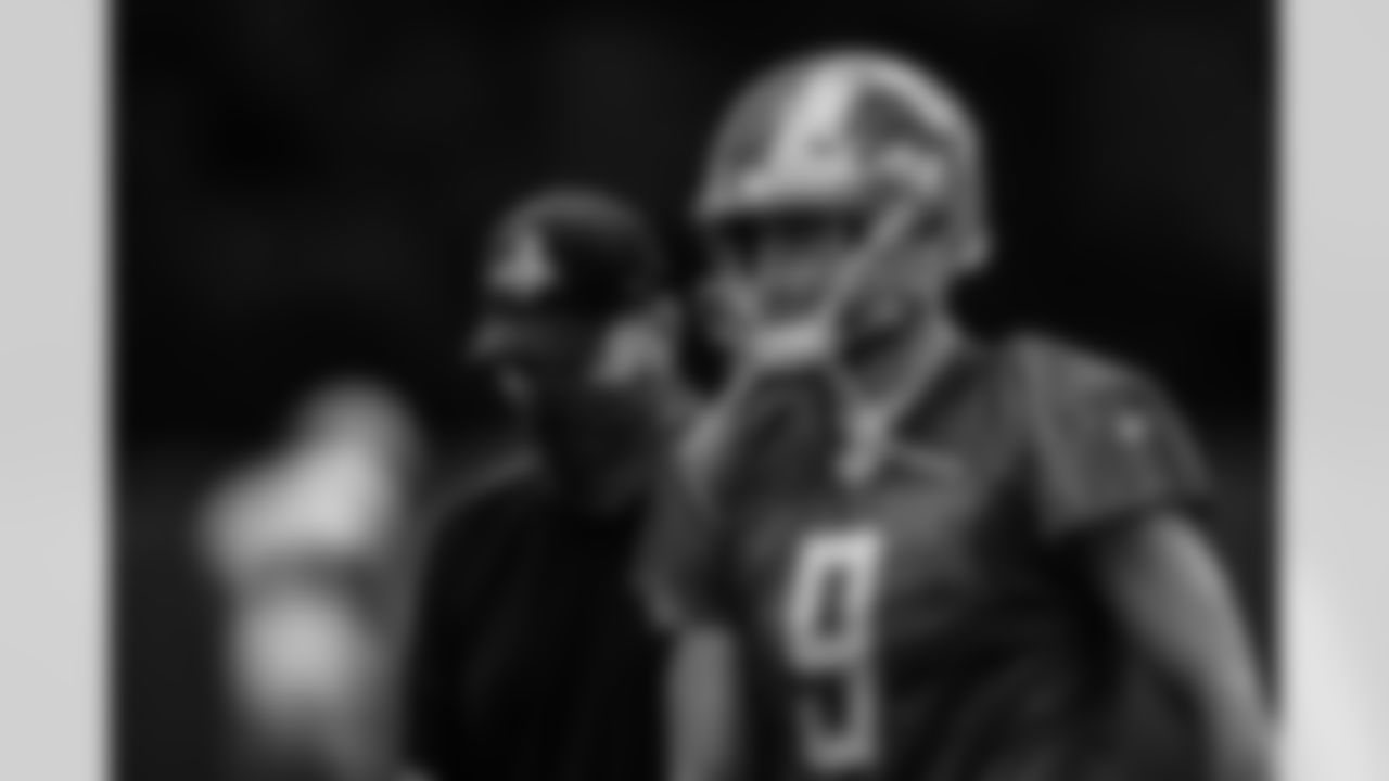 Detroit Lions quarterback Matthew Stafford (9) during training camp practice at the Training Facility in Allen Park, MI on September 10, 2020. (Josh Mandujano/Detroit Lions)