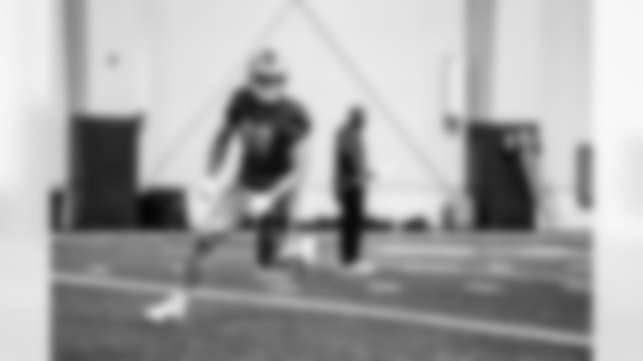 Detroit Lions tight end Brock Wright (89) during Lions practice at the Training Facility in Allen Park, MI on October 29, 2021. (Jeff Nguyen/Detroit Lions)