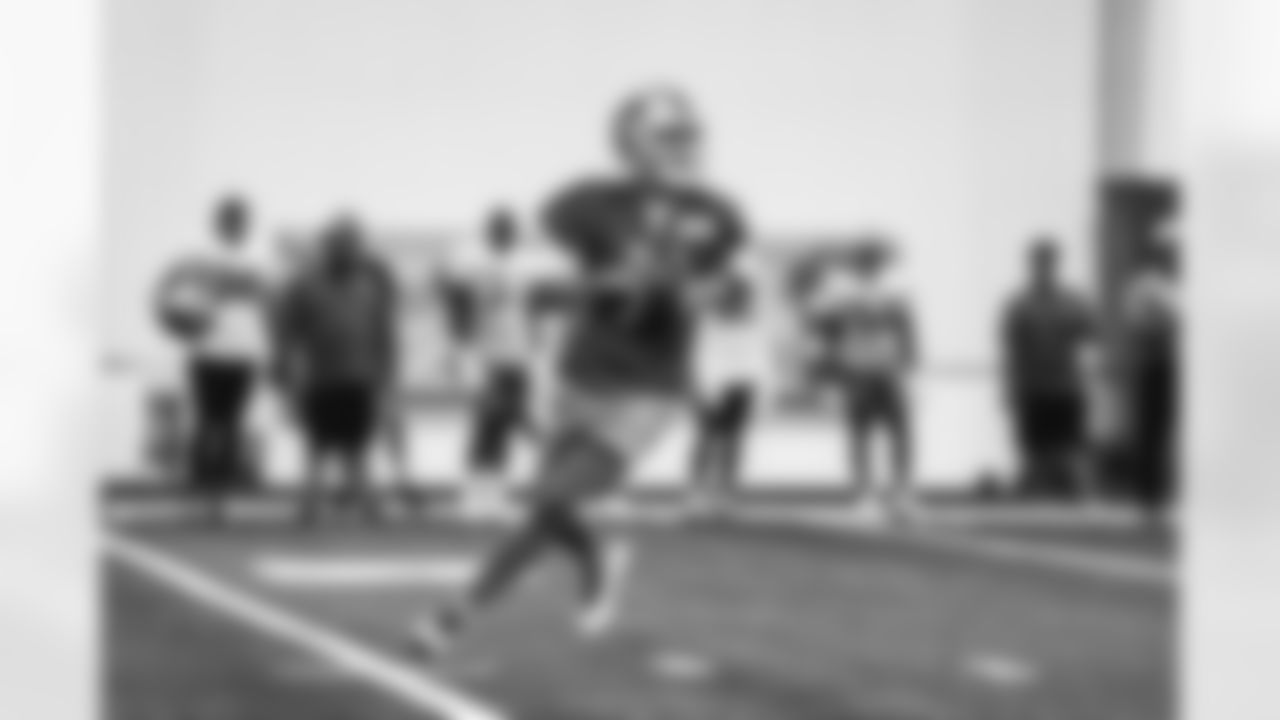 Detroit Lions quarterback Jared Goff (16) during Lions Training Camp at the Training Facility in Allen Park, MI on August 9th, 2021. (Jeff Nguyen/Detroit Lions)