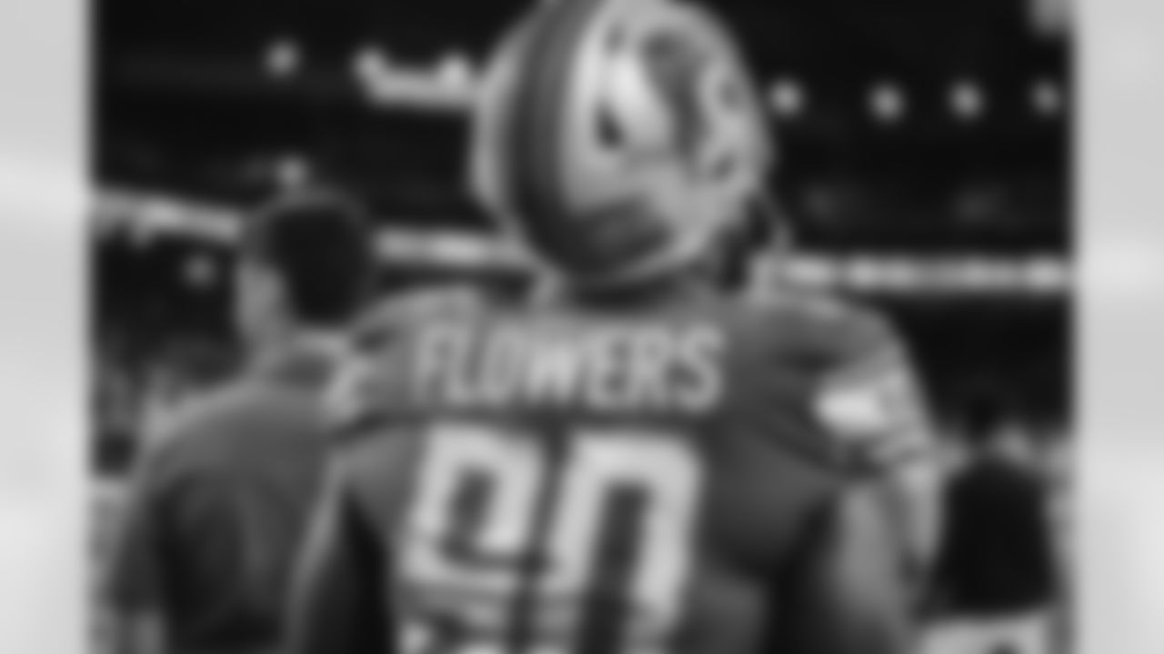 Detroit Lions outside linebacker Trey Flowers (90) before a NFL football game against the San Francisco 49ers on Sunday, September 12, 2021 in Detroit, MI. (Jeff Nguyen/Detroit Lions).