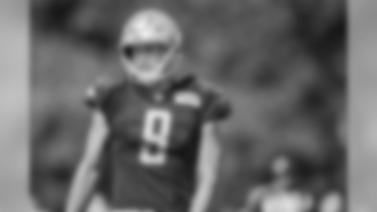 Detroit Lions quarterback Matthew Stafford (9) during Day 10 of 2019 Detroit Lions Training Camp presented by Rocket Mortgage on Monday, Aug. 5, 2019 in Allen Park, Mich. (Detroit Lions via AP)