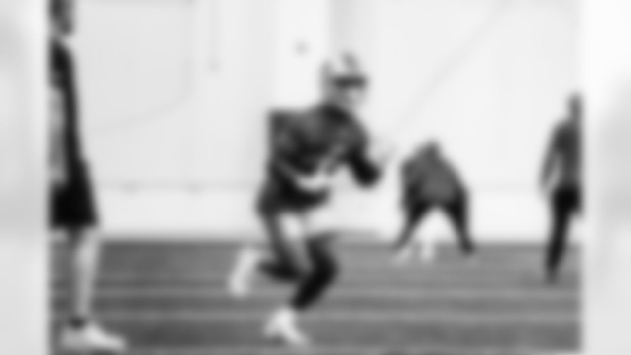 Detroit Lions running back David Montgomery (5) during practice at the Lions training facility in Allen Park, MI on September 5, 2023. (Jeff Nguyen/Detroit Lions)