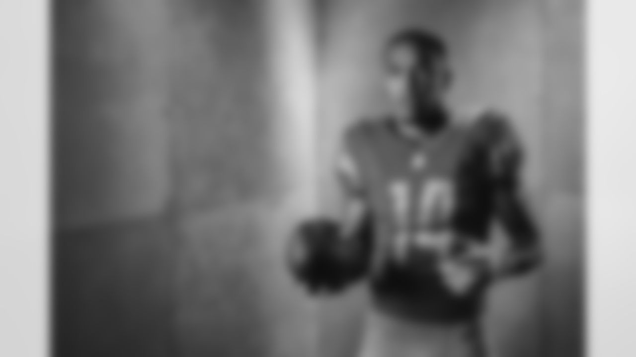 This is a 2021 photo of Detroit Lions wide receiver Amon-Ra St. Brown (14). This image was taken during the Detroit Lions Media day on June 7th 2021. (AP Photo)