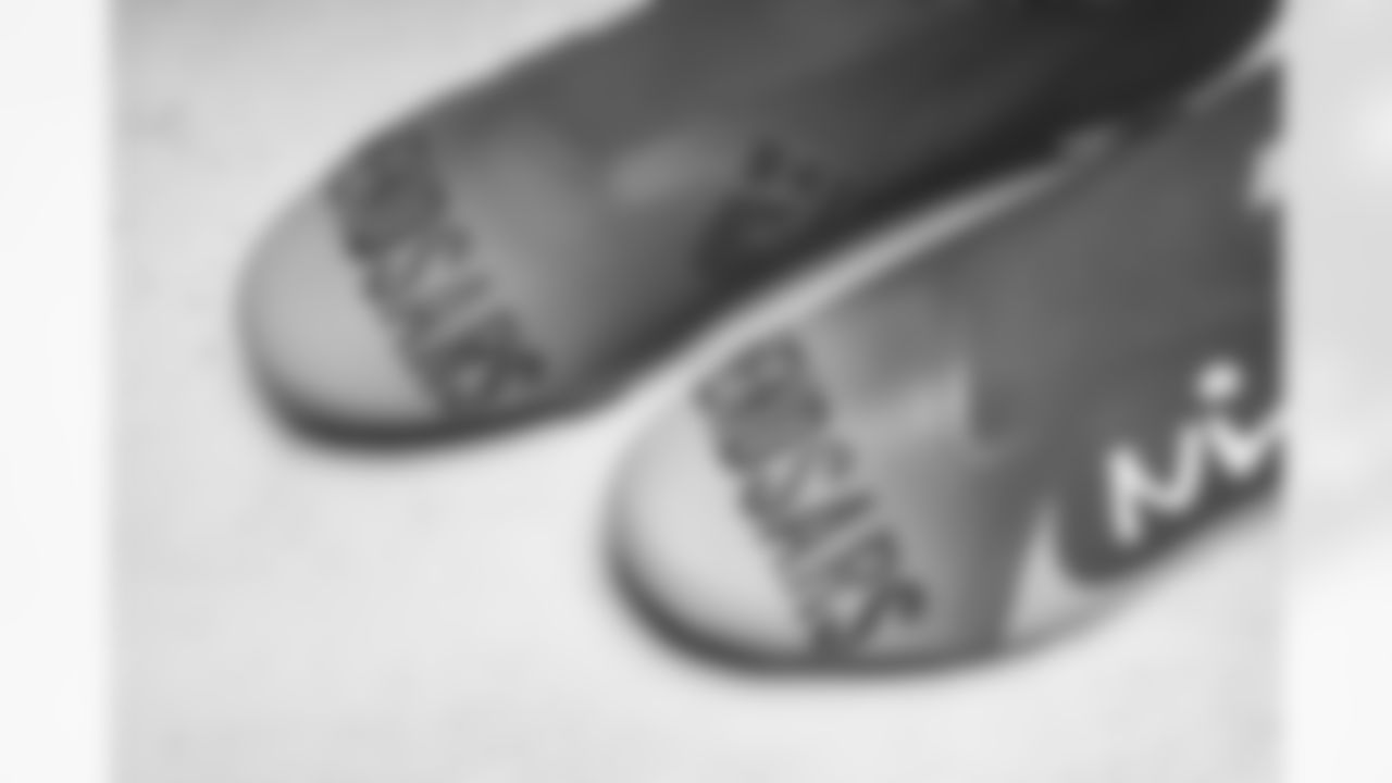 Detroit Lions cornerback Amani Oruwariye (24) owns these shoes. My Cause My Cleats. (Detroit Lions via AP).