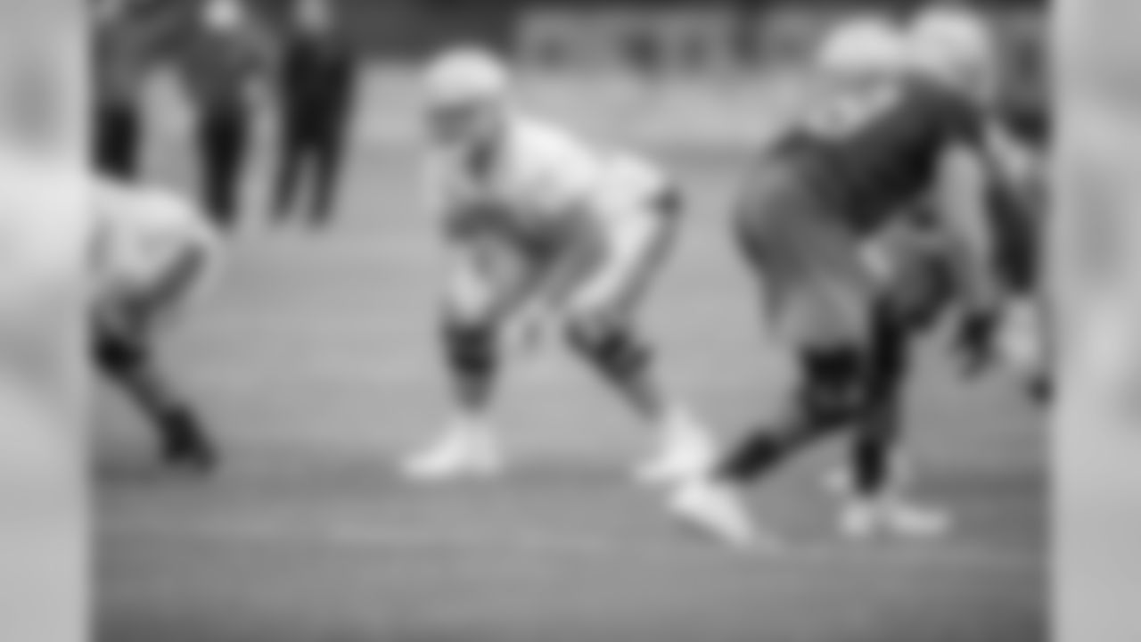 Detroit Lions guard Kenny Wiggins (79) during Day 7 of OTA practices on Thursday, June 13, 2019 in Allen Park, Mich. (Detroit Lions via AP)