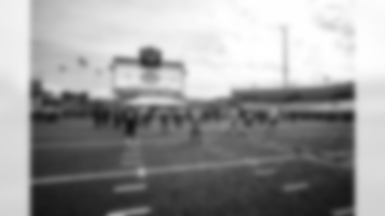 Senior Bowl signage during practice on February 1, 2022. (Jeff Nguyen/Detroit Lions)