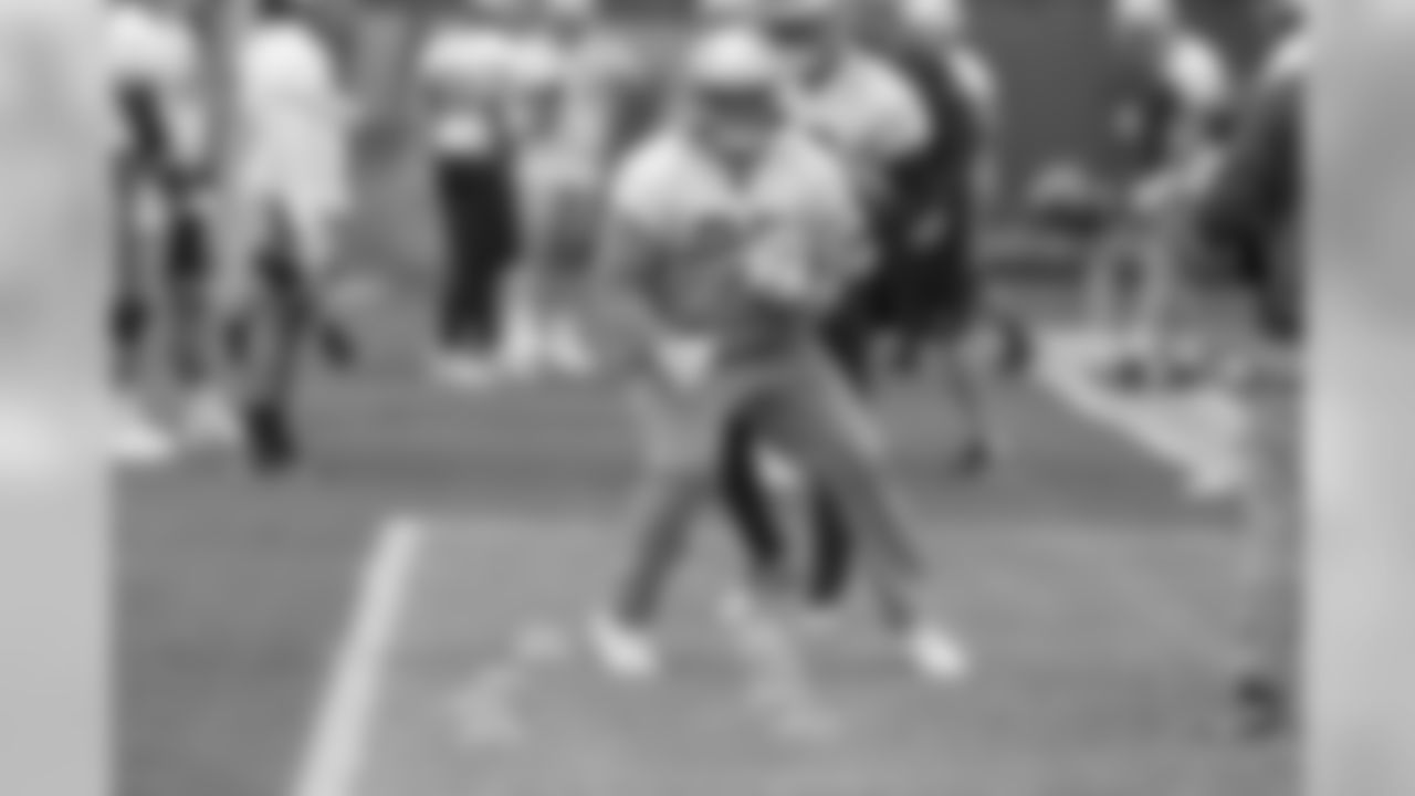 Detroit Lions running back C.J. Anderson (26) during Day 3 of OTAs on Thursday, May 23, 2019 in Allen Park, Mich. (Detroit Lions via AP)