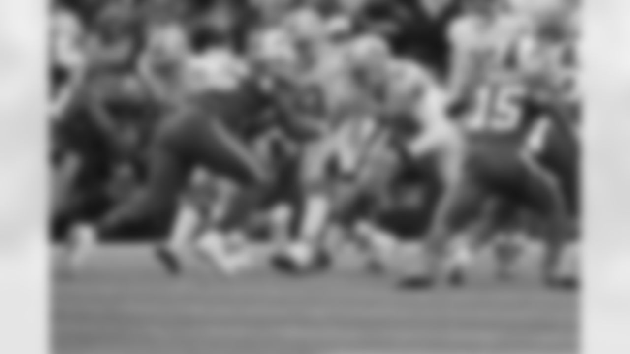 Detroit Lions long snapper Don Muhlbach (48) during a NFL football game against the Buffalo Bills on Sunday, Dec. 16, 2018 in Orchard Park, N.Y. (Detroit Lions via AP).