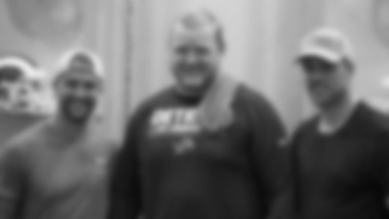 T.J. Lang, Luke Glendening and Riley Sheahan