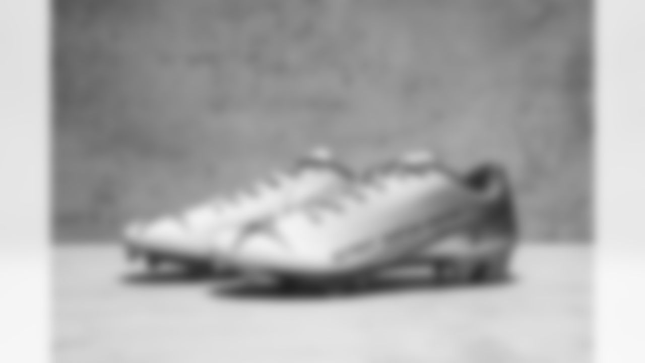Detroit Lions safety C.J. Moore (49) owns these shoes. My Cause My Cleats. (Detroit Lions via AP).