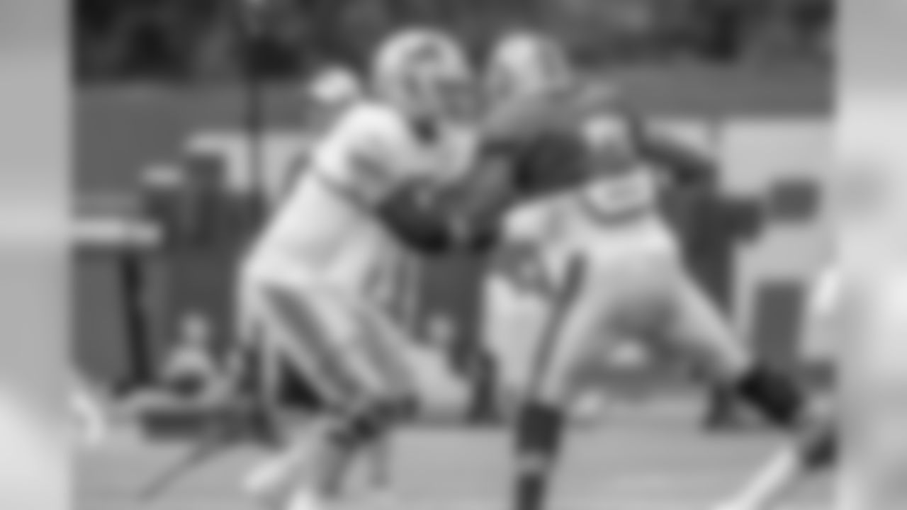 Detroit Lions tackle Taylor Decker (68) during Day 14 of 2019 Detroit Lions Training Camp presented by Rocket Mortgage on Sunday, Aug. 11, 2019 in Allen Park, Mich. (Detroit Lions via AP)