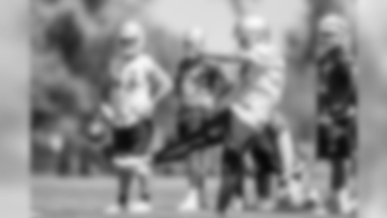 Detroit Lions punter Sam Martin (6) during an OTA practice at the Detroit Lions training facility on Thursday, June 14, 2018 in Allen Park, Mich. (Detroit Lions via AP)