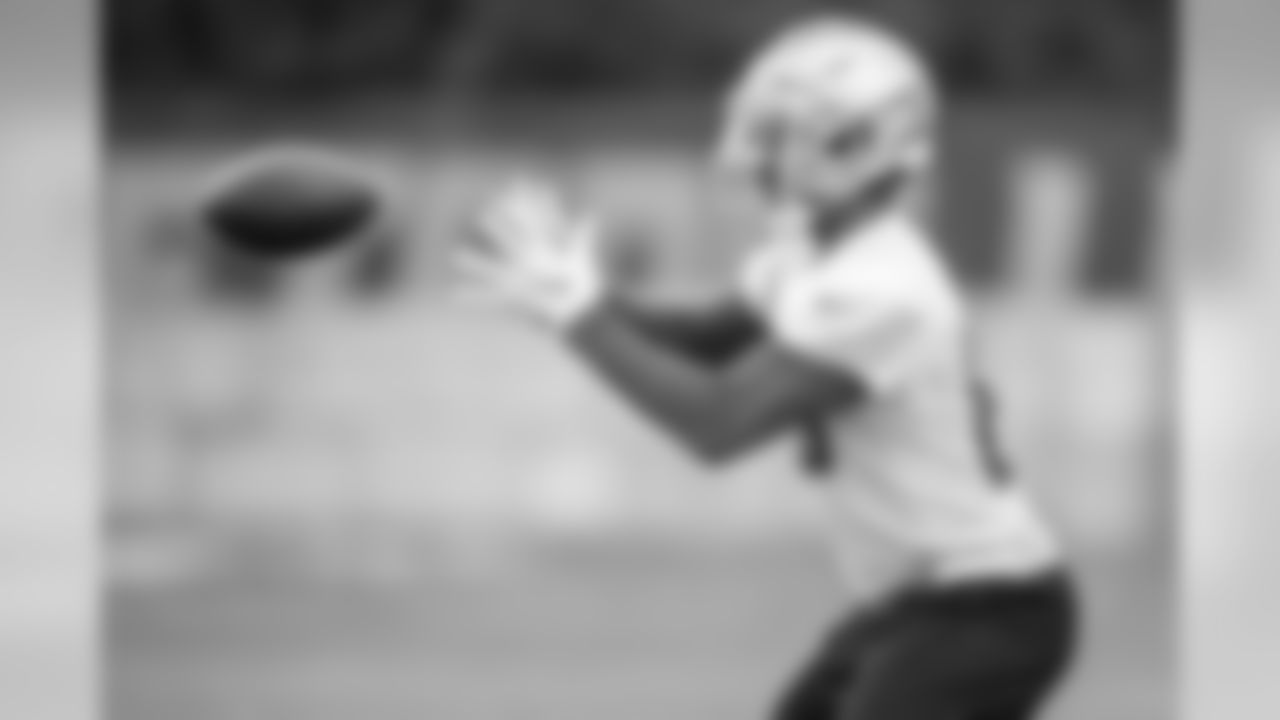 Detroit Lions tight end Michael Roberts (80) during Day 1 of OTAs on Monday, May 20, 2019 in Allen Park, Mich. (Detroit Lions via AP)