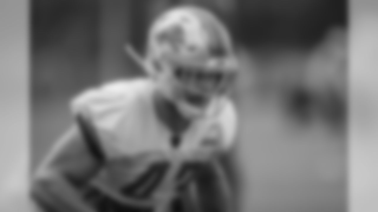 Detroit Lions fullback Nick Bellore (43) during practice at the Detroit Lions training facility on Tuesday, Aug. 28, 2018 in Allen Park, Mich. (Detroit Lions via AP)