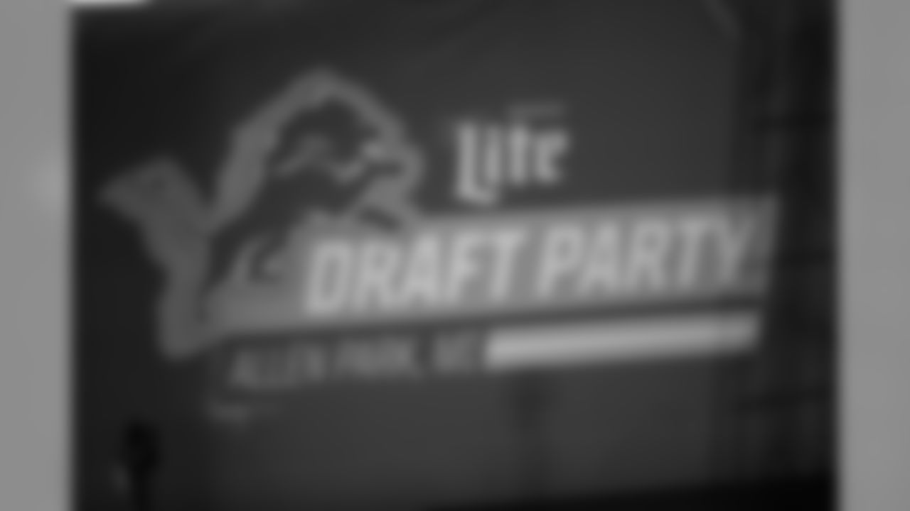 Miller Lite Detroit Lions draft party on Thursday, April 25, 2019 in Allen Park, Mich. (Detroit Lions via AP)