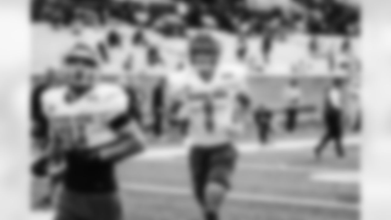 North Dakota State wide receiver Christian Watson during Senior Bowl practice on February 1, 2022. (Jeff Nguyen/Detroit Lions)