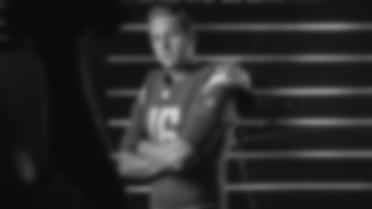 Detroit Lions quarterback Jared Goff (16) during the 2023 Media Day at the Lions Training Facility in Allen Park, MI on June 5, 2023. (Jeff Nguyen/Detroit Lions)