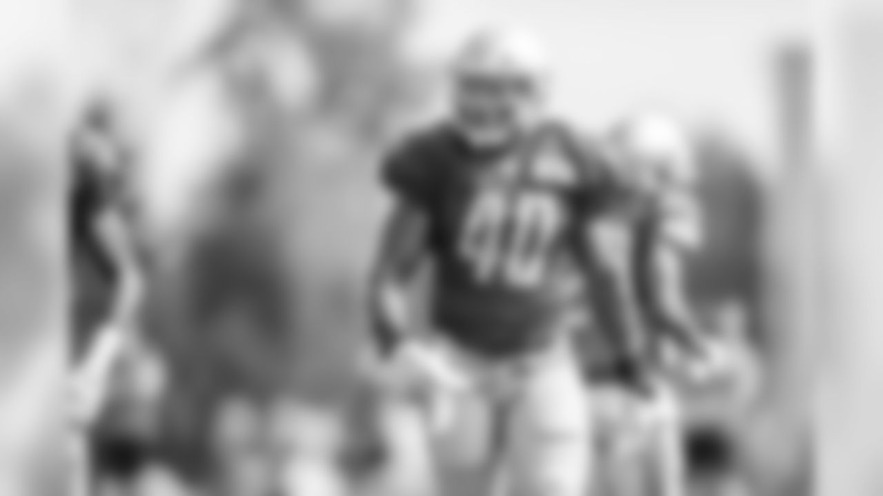 Detroit Lions linebacker Jarrad Davis (40) during Day 6 of Detroit Lions Training Camp presented by Rocket Mortgage on Wednesday, July 31, 2019 in Allen Park, Mich.